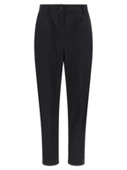 Kiton Black Cotton Casual Pants