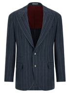 Brunello Cucinelli Blue Hemp Blazer