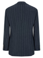 Brunello Cucinelli Blue Hemp Blazer