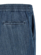 Brunello Cucinelli Blue Cotton Relaxed Fit Jeans
