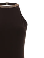 Brunello Cucinelli Brown Polyamide One-Piece Swimsuit
