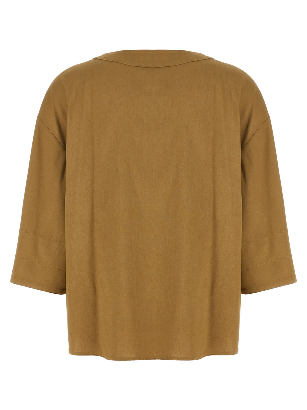 Beige Leinenbluse