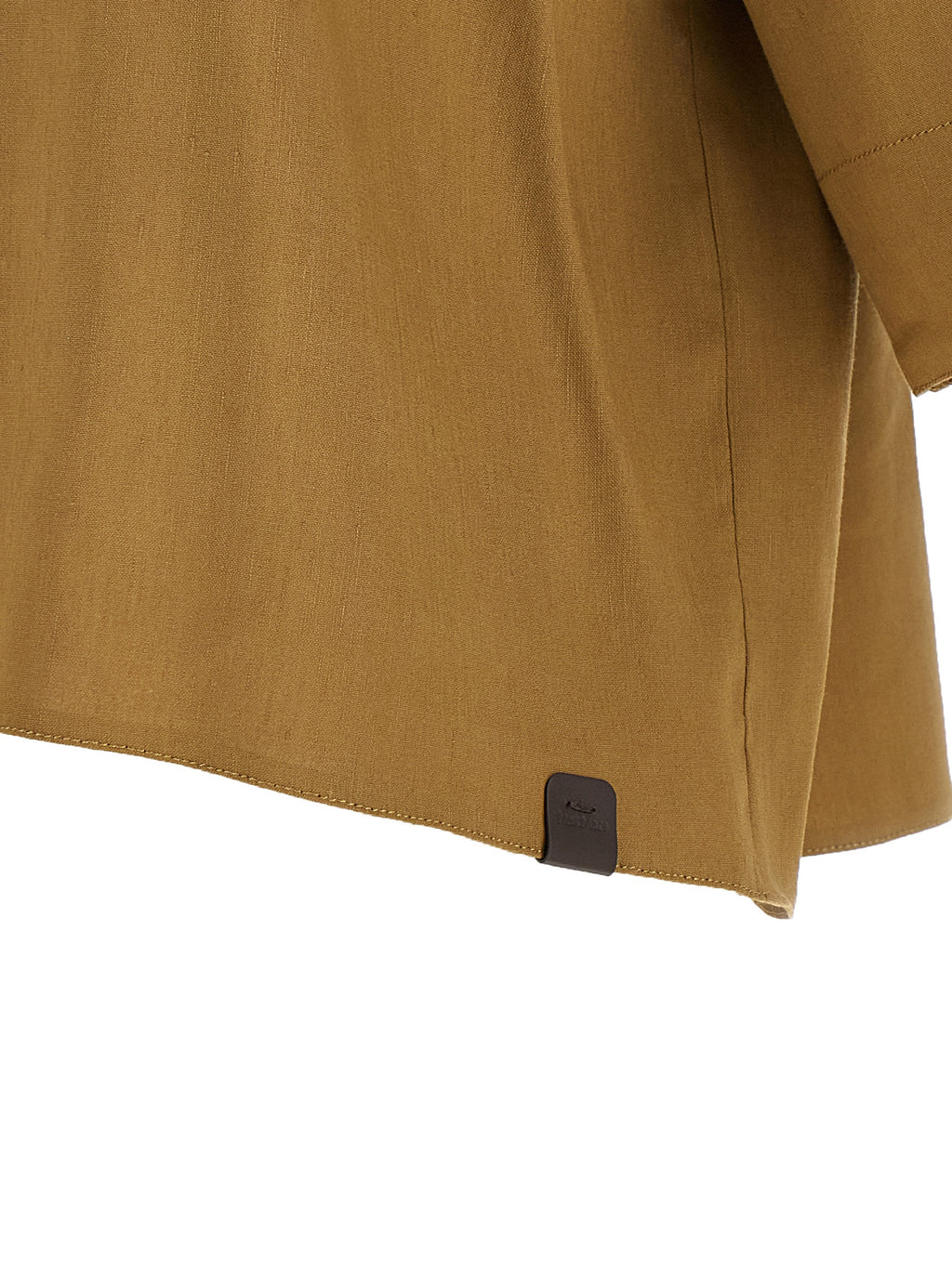 Beige Leinenbluse