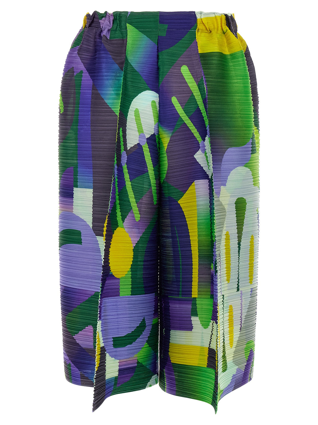Multicolor Polyester Casual Pants