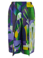 Multicolor Polyester Casual Pants
