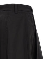 Brunello Cucinelli Black Cotton Midi Skirt