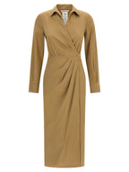 Max Mara Beige Cotton Midi Dress