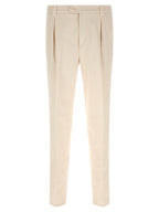 White Cotton Casual Pants