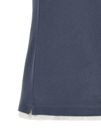 Blue Cotton Polo Shirt