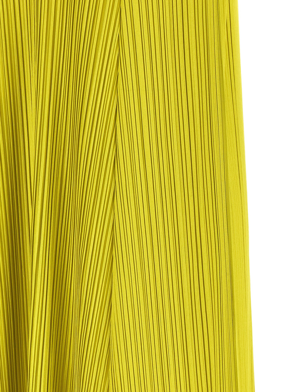 PLEATS PLEASE ISSEY MIYAKE Bicolor Polyester Midi Dress
