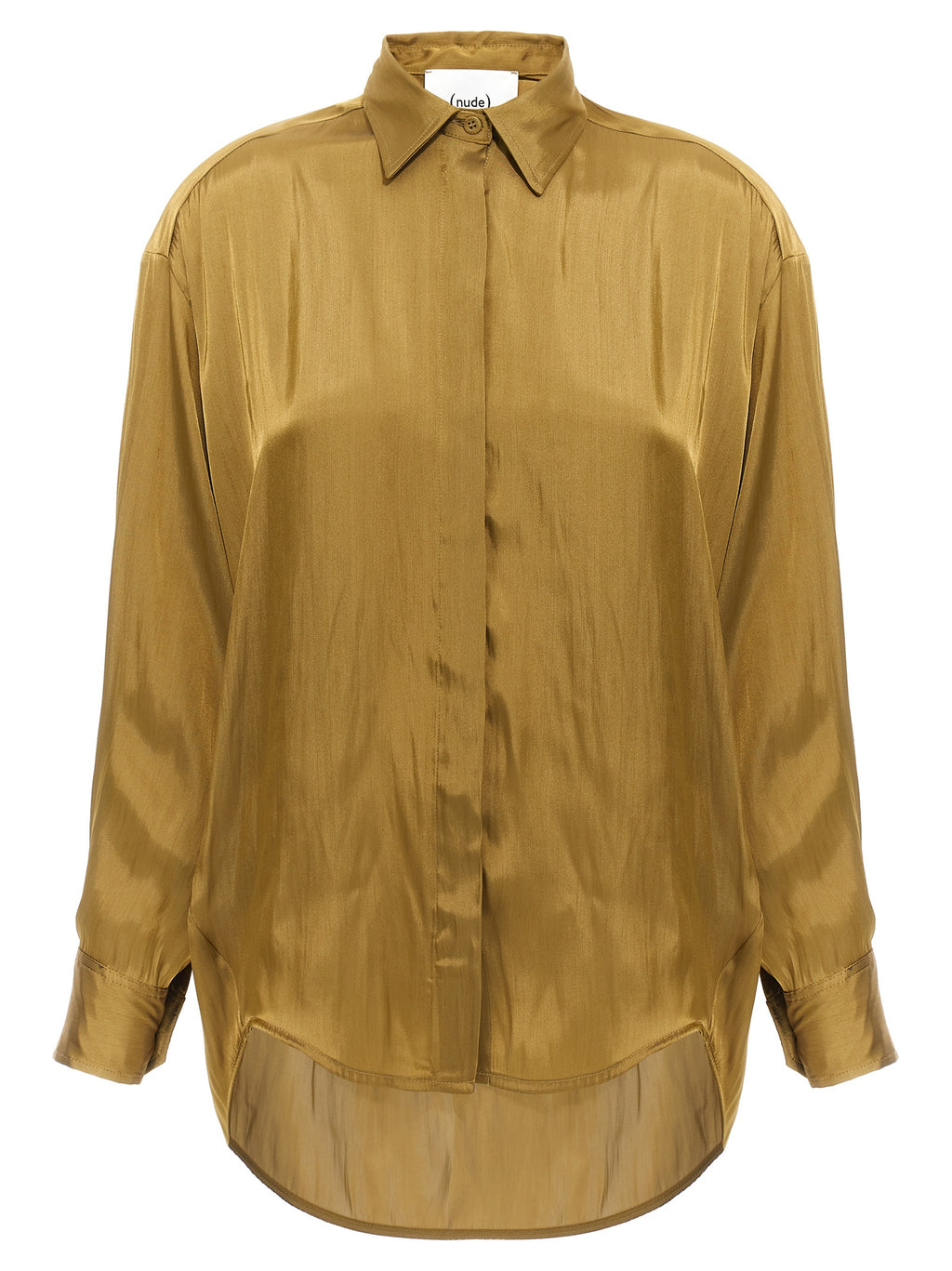 NUDE Gold Polyester Blouse