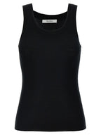 Max Mara Black Virgin Wool Sleeveles T-Shirt