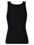 Max Mara Black Virgin Wool Sleeveles T-Shirt