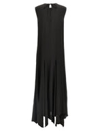DI.LA3 PARI' Black Silk Long Dress