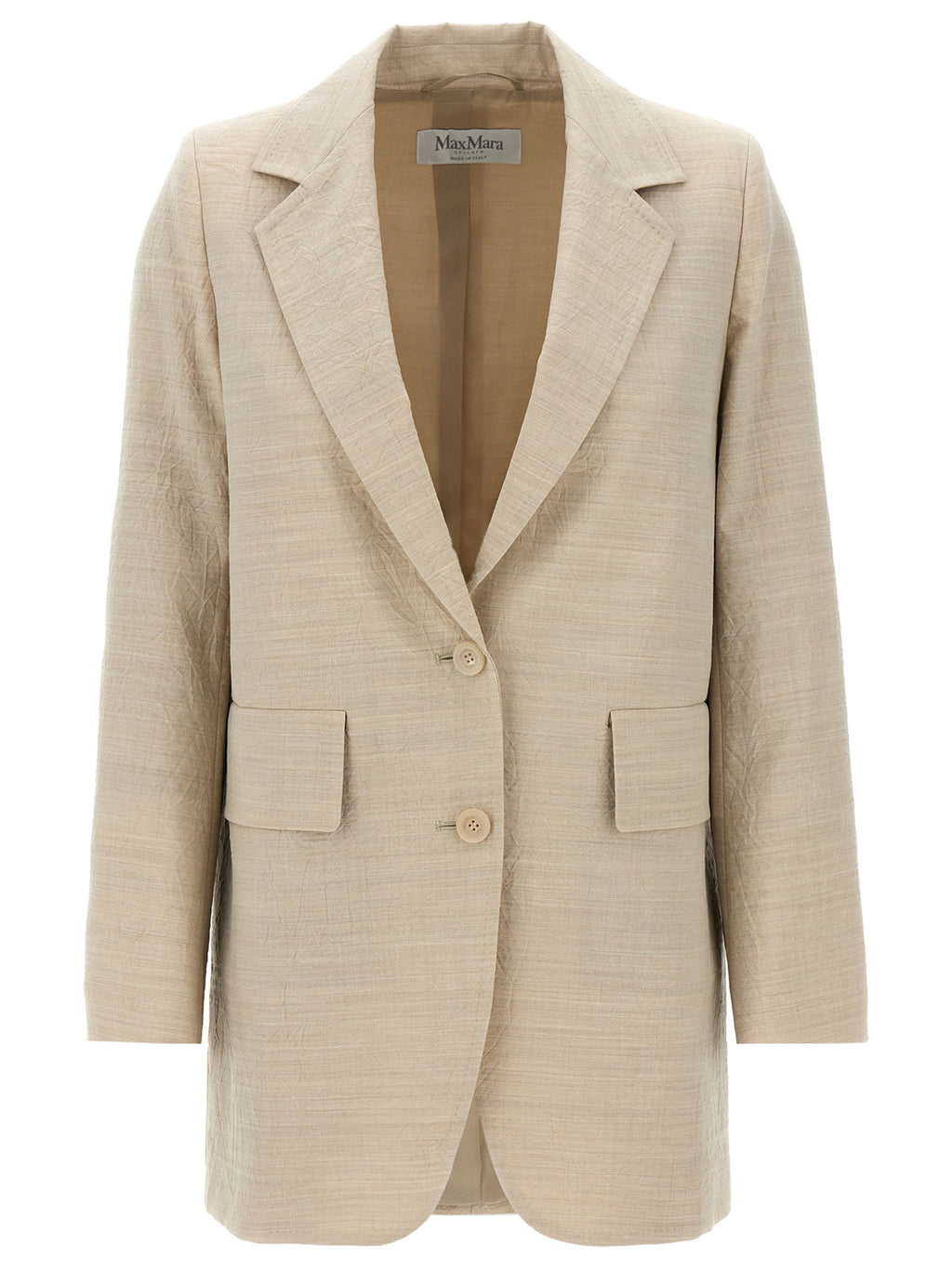 Beige Blazer aus Schurwolle