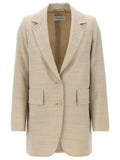 Beige Blazer aus Schurwolle