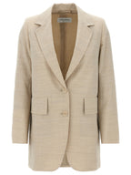 Beige Blazer aus Schurwolle
