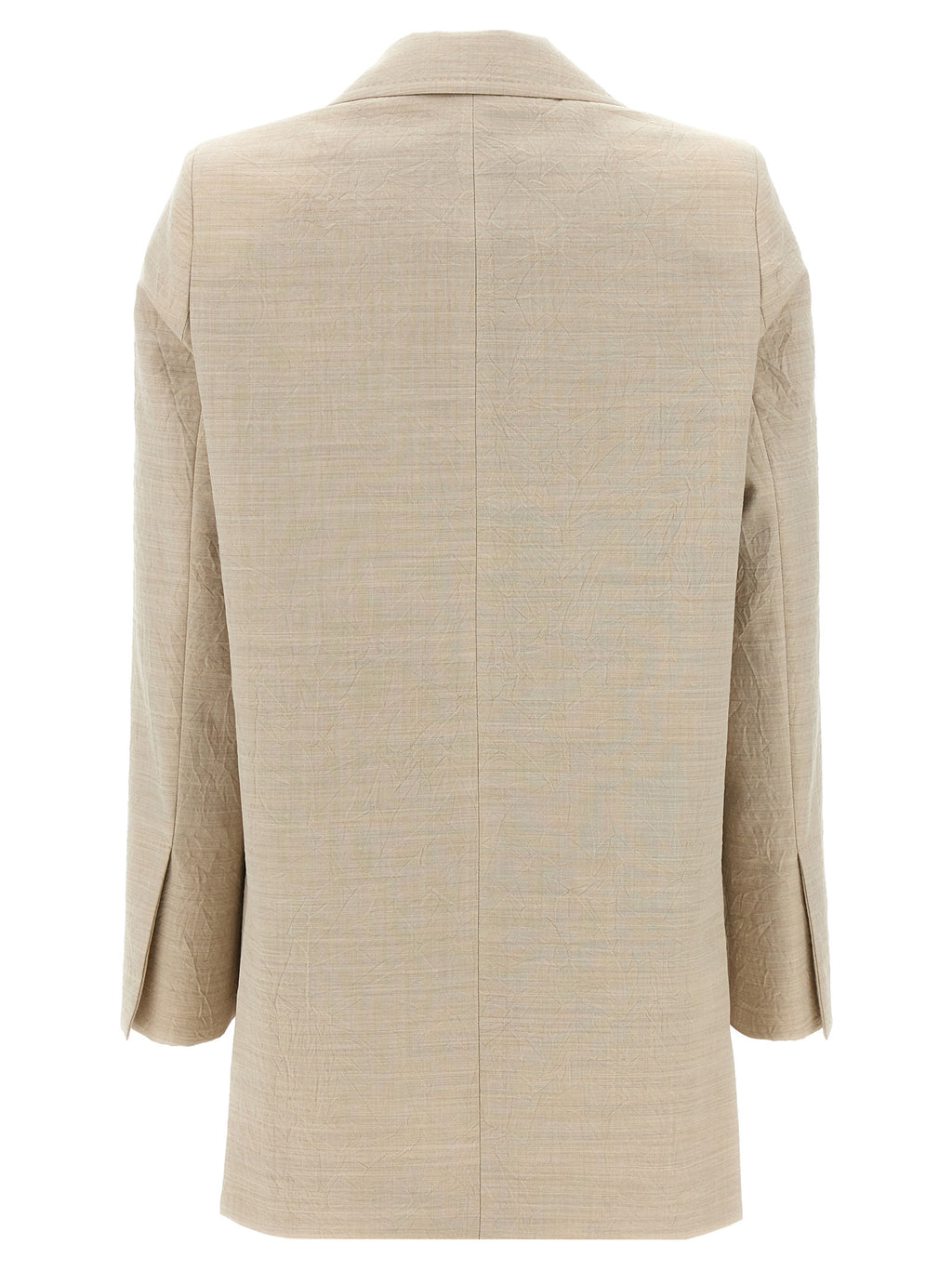 Beige Blazer aus Schurwolle