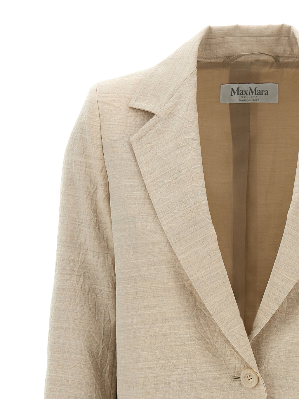 Beige Blazer aus Schurwolle