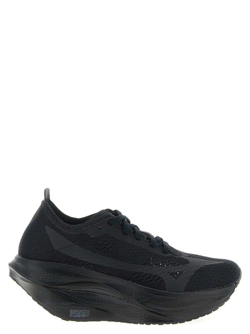 Schwarze synthetische Sportsneaker