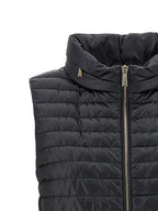 MooRER Black Polyester Sleeveless Jacket