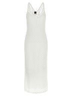 PINKO White Polyester Long Dress