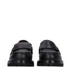Black Leather Slip-On Loafers