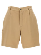 Fortela Beige Cotton Bermuda Shorts