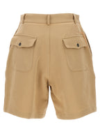 Fortela Beige Cotton Bermuda Shorts