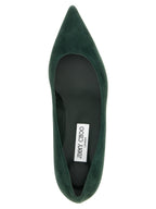 Jimmy Choo Bicolor Leather Mid Heel Pumps