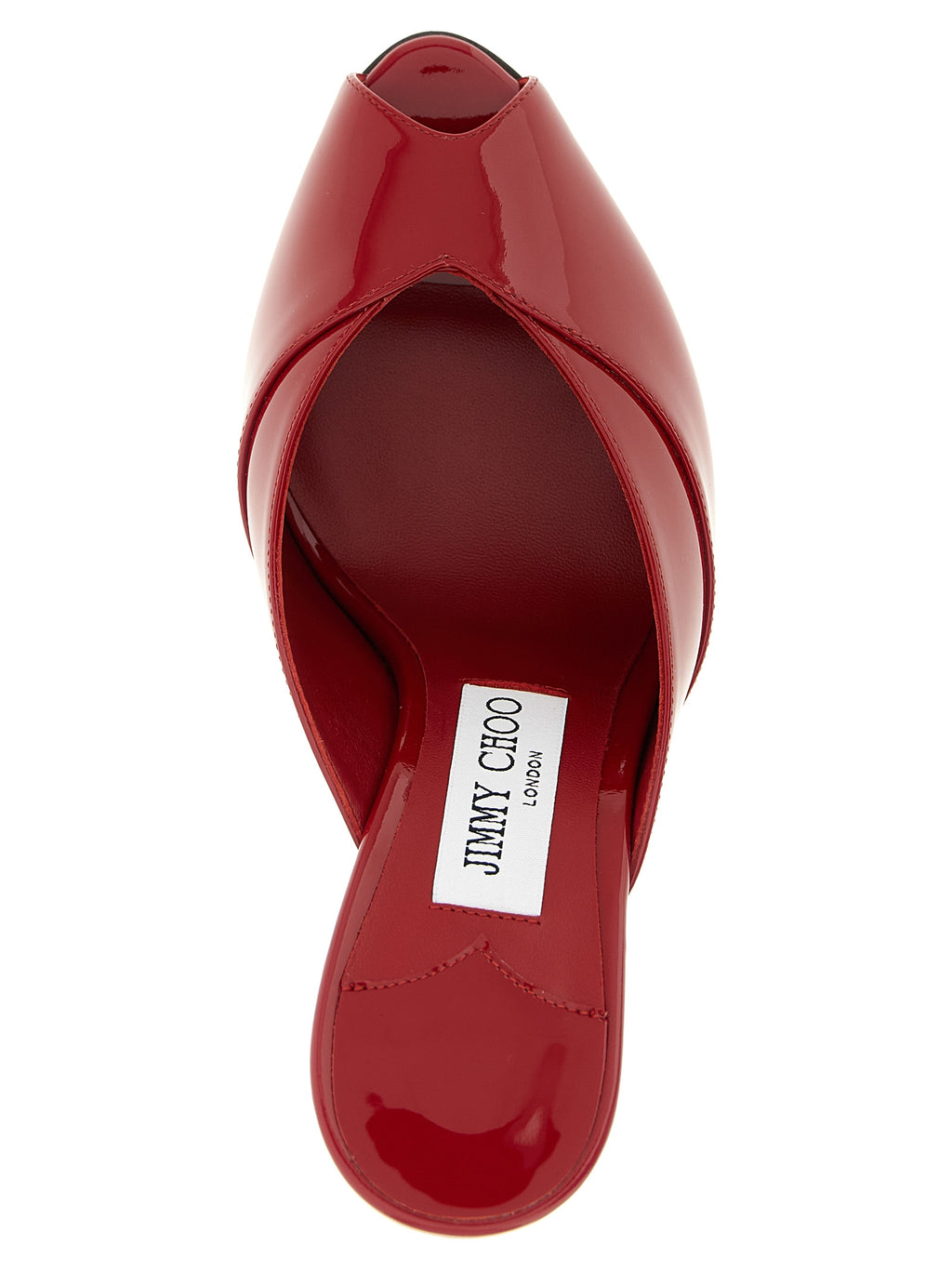 Mehrfarbige Leder-Stiletto-Sandalen