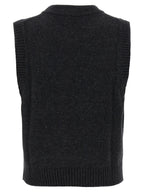 Ganni Black Wool Sleeveless Jacket
