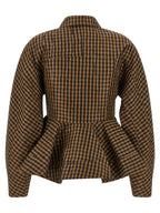 Ganni Brown Recycled Polyester Blouse