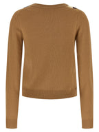 Ganni Beige Wool Cardigan