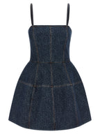 Fendi Blue Cotton Short Dress