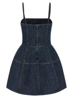 Fendi Blue Cotton Short Dress