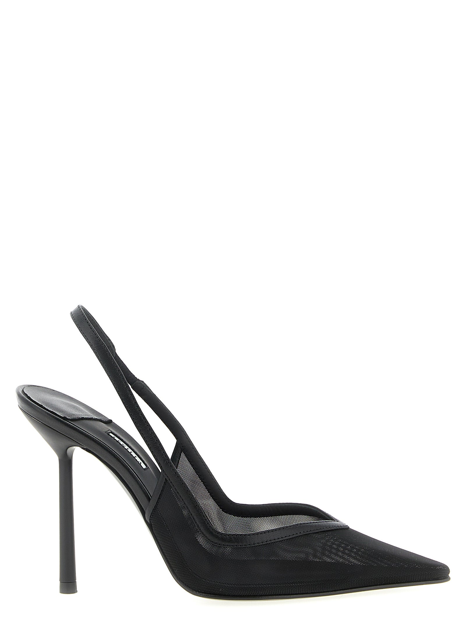 Black Polyamide High Heel Pumps