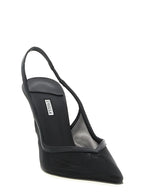 Black Polyamide High Heel Pumps