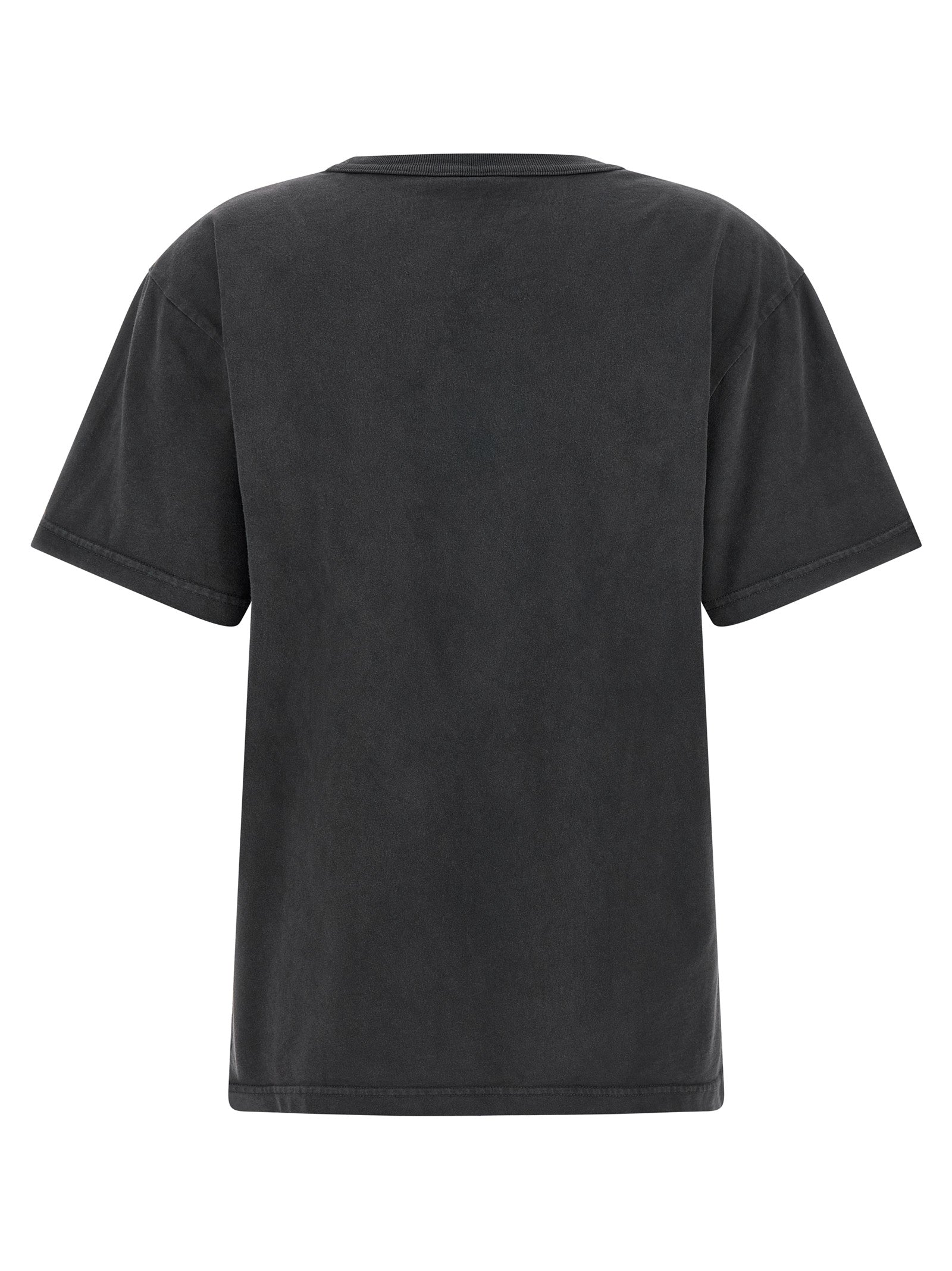 Schwarzes Baumwoll-T-Shirt