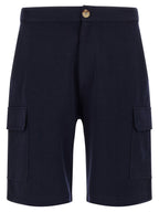 Brunello Cucinelli Blue Cotton Bermuda Shorts