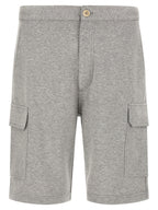 Gray Cotton Bermuda Shorts