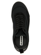 Jil Sander Black Cotton Low Top Sneakers