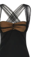 Black Viscose Short Dress