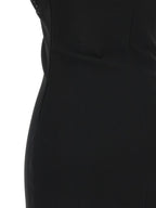 Black Viscose Short Dress