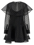 Ganni Black Recycled Polyester Short Dress