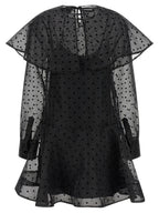 Ganni Black Recycled Polyester Short Dress