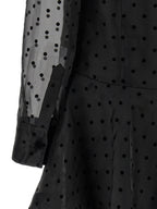 Ganni Black Recycled Polyester Short Dress