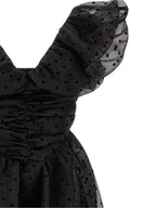 Ganni Black Recycled Polyester Midi Dress