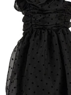 Ganni Black Recycled Polyester Midi Dress