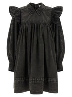 Ganni Black Organic Cotton Short Dress
